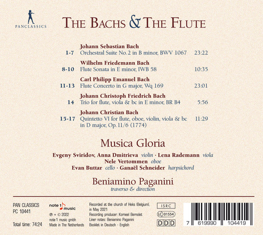 Musica Gloria - the Bachs & the Flute - CD